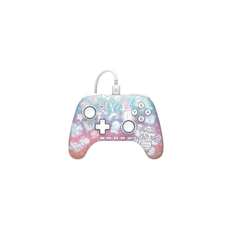Manette filaire pour Switch 2 Power A - Advantage Mario Mushroom Kingdom