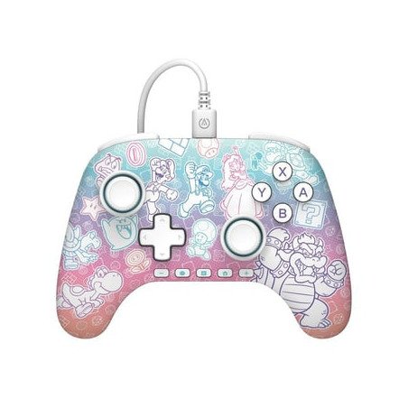 Manette filaire pour Switch 2 Power A - Advantage Mario Mushroom Kingdom