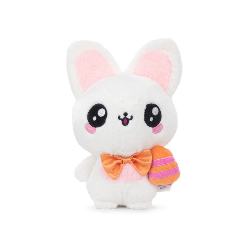 Peluche Kawaii world - Lapin neud de papillon orange - 23cm