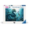 Puzzle 1000 pièces - Dragon, sirène et tortues des profondeur