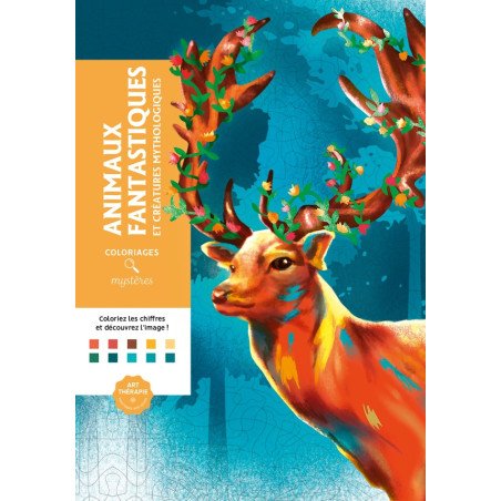 Coloriages mystères - Animaux fantastiques et créatures mythologiques