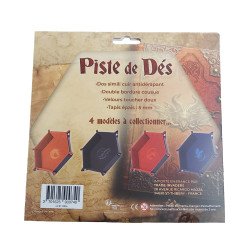 Piste de Dés - Hibou Mystique - Cuir et Velours - Bleu