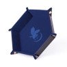 Piste de Dés - Hibou Mystique - Cuir et Velours - Bleu
