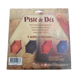 Piste de Dés - Licorne Majestueuse - Cuir et Velours - Orange