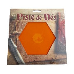 Piste de Dés - Licorne Majestueuse - Cuir et Velours - Orange