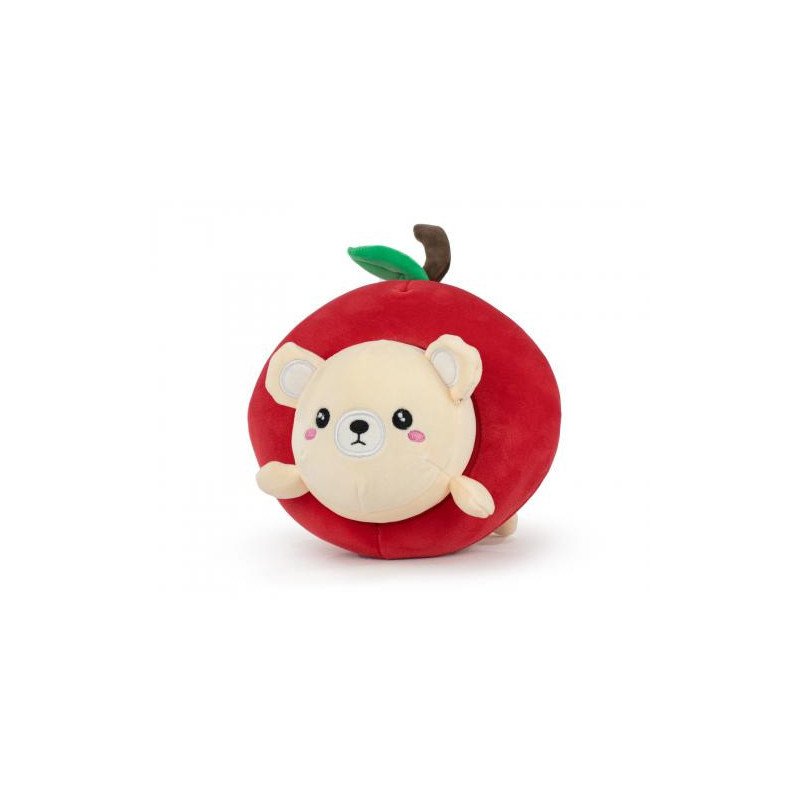 Peluche Kawaii Fruit - Pomme avec Ours - 25 cm