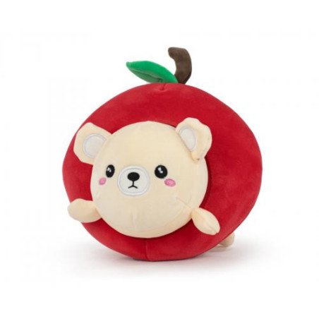 Peluche Kawaii Fruit - Pomme avec Ours - 25 cm