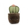 Peluche Soft Garden 20 cm- Cactus pot brun foncé