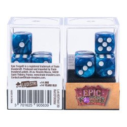 Lot de 5 Dés 6 faces – Blue Pearl