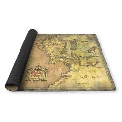 Tapis de Jeu Neoprene LOTR - 60*60 cm - Plan de la Terre du Milieu