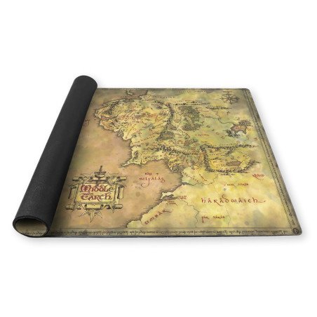 Tapis de Jeu Neoprene LOTR - 60*60 cm - Plan de la Terre du Milieu