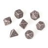 Lot 7 dés métal 14mm (boite métal) - Solid Silver