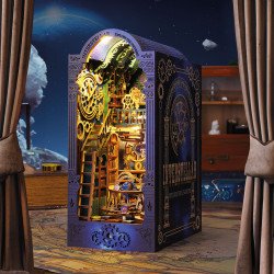 Book Nook Ludistri- Explore the universe (18 x 15,7 x 27.5 cm) avec mouvement et musique