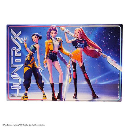 Poster en aluminium embossé - Groupe Huntr/x - KPop Demon Hunters