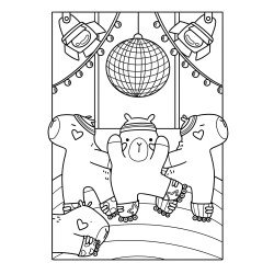 Coloriages - Adorables capybaras