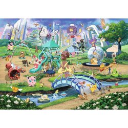 Puzzle 1000 pièces - Pokémon - Évoli dans le parc