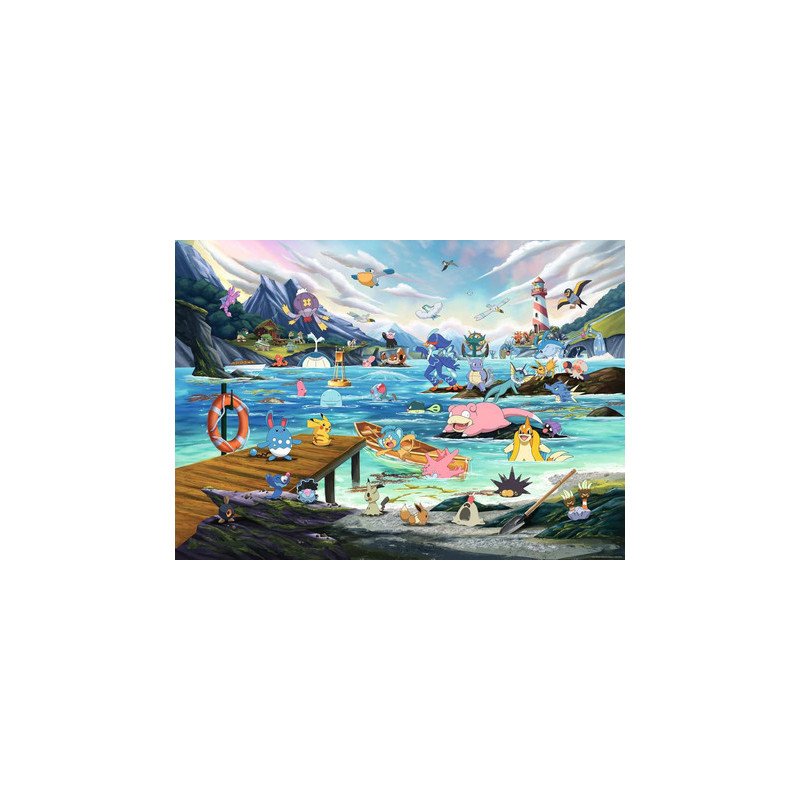 Puzzle 1000 pièces - Pokémon - Aquali et Marine tempérée
