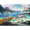 Puzzle 1000 pièces - Pokémon - Aquali et Marine tempérée
