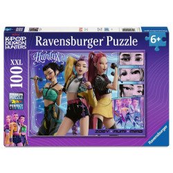 Puzzle Enfant 100 XXL pièces - KPop Demon Hunters - Fans heureux, Honmoon heureux