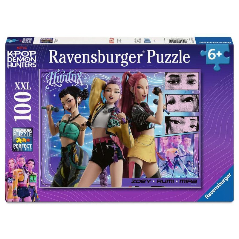 Puzzle Enfant 100 XXL pièces - KPop Demon Hunters - Fans heureux, Honmoon heureux