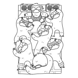 Coloriages - Adorables paresseux