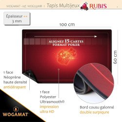 Tapis Multijeux - Wogamat Taille 2 - Rubis