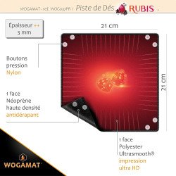 Piste de Dés Néoprene - Rubis