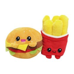 Yummis Together - Duo de peluches Burger & Frites 15 cm avec sac