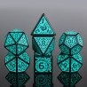 Lot de 7 dés en boîte – Magic Flame Teal