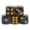 Lot de 5 Dés 6 faces – Black Pearl