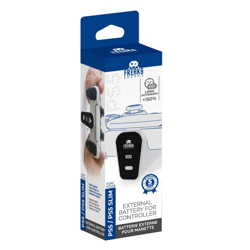 Batterie externe pour manette PS5 2500maH-câble Type C – Blanc